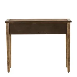 Natural Wood Desk With Carved Drawers Brown - Olivia & May -Furniture Sale Store GUEST b6025370 050f 4528 818e 7a2b2061f010