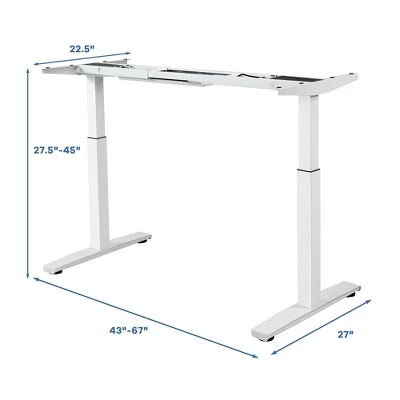 Costway Electric Stand Up Desk Frame Dual Motor Height Adjustable Stand WhiteBlack 3 Costway Electric Stand Up Desk Frame Dual Motor Height Adjustable Stand WhiteBlack - Image 3