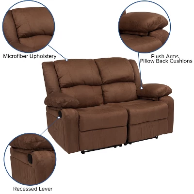 Flash Furniture Harmony Series Loveseat With Two Built-In Recliners 7 Flash Furniture Harmony Series Loveseat With Two Built-In Recliners - Image 7