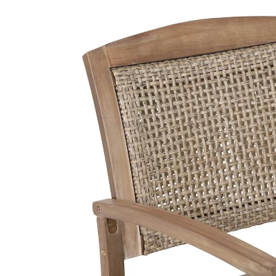Welby Outdoor Acacia Wood/Wicker Rocking Chair Light Brown - Christopher Knight Home 1 Welby Outdoor Acacia Wood/Wicker Rocking Chair Light Brown - Christopher Knight Home