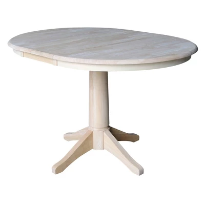36" Magnolia Round Top Dining Table With 12" Leaf - International Concepts 6 36" Magnolia Round Top Dining Table With 12" Leaf - International Concepts - Image 6