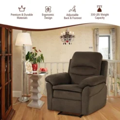 Costway Recliner Chair Single Sofa Armchair Sleeper Lounger W/ Footrest GreyBrown 14 Costway Recliner Chair Single Sofa Armchair Sleeper Lounger W/ Footrest GreyBrown -Furniture Sale Store GUEST b9a43aa1 c1bb 48e0 8d47 8cff3c70f775