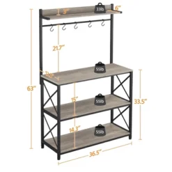 Yaheetech 4-Tier Kitchen Storage Rack With 5 S Hooks 10 Yaheetech 4-Tier Kitchen Storage Rack With 5 S Hooks -Furniture Sale Store GUEST ba22f636 8c89 4727 9a0b 070234e8abf6