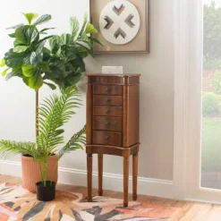 Kasey Jewelry Armoire Walnut - Powell Company -Furniture Sale Store GUEST ba4e9998 483a 42dd 8b51 963a419d108c