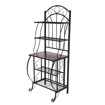Valencia Baker Rack Storage Unit Metal/Black - Boraam Industries 1 Valencia Baker Rack Storage Unit Metal/Black - Boraam Industries