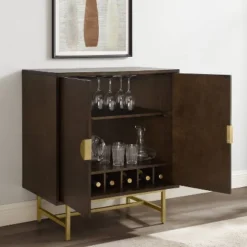 Blair Bar Cabinet Dark Brown/Gold - Crosley 13 Blair Bar Cabinet Dark Brown/Gold - Crosley -Furniture Sale Store GUEST bb854652 daf7 4845 a69a 9f911df6dca7