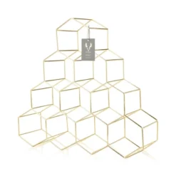 Viski Geo Gold Bottle Wine Rack, Honeycomb Design -Furniture Sale Store GUEST bc3a5426 658e 473f 9799 22dbc92fe033