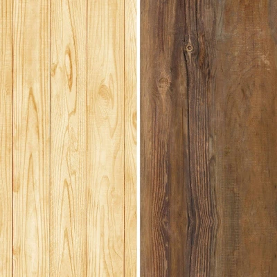 6" Double Sided Wood Grain Canvas Room Divider Brown - Oriental Furniture 5 6" Double Sided Wood Grain Canvas Room Divider Brown - Oriental Furniture - Image 5