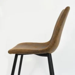 Harold+Bingo Modern 5 Piece Black Round Dining Table Set With Black Faux Leather Dining Chairs Set Of 4 With Walnut Finish Legs-Maison Boucle 12 Harold+Bingo Modern 5 Piece Black Round Dining Table Set With Black Faux Leather Dining Chairs Set Of 4 With Walnut Finish Legs-Maison Boucle -Furniture Sale Store GUEST bcaa5603 03ab 4504 b49e f972d4bd74fa