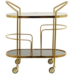 Contemporary Metal And Smoke Glass Bar Cart Gold - Olivia & May 6 Contemporary Metal And Smoke Glass Bar Cart Gold - Olivia & May -Furniture Sale Store GUEST bcac44fe fe94 45a7 92ae 80939217c9eb