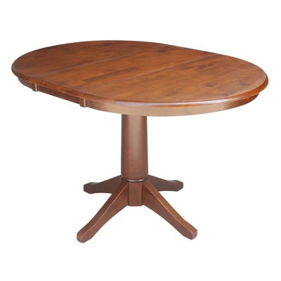 36" Magnolia Round Top Dining Table With 12" Leaf - International Concepts 4 36" Magnolia Round Top Dining Table With 12" Leaf - International Concepts - Image 4