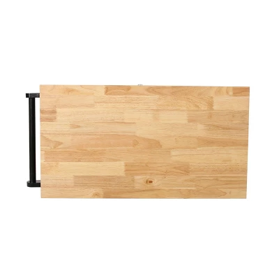 Byway Contemporary Kitchen Cart With Wheels Black/Natural - Christopher Knight Home 4 Byway Contemporary Kitchen Cart With Wheels Black/Natural - Christopher Knight Home - Image 4