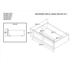 Set Of 2 Queen/King/Twin XL Drawers Gray - AFI 9 Set Of 2 Queen/King/Twin XL Drawers Gray - AFI -Furniture Sale Store GUEST bf22889b 4c79 4204 9bbe be09395aa4e2