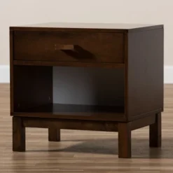 Deirdre Modern And Contemporary Wood 1 Drawer Nightstand - Baxton Studio -Furniture Sale Store GUEST bf891090 a3f9 442b ab1c 8c8e4707a123