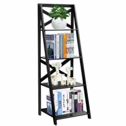 2 Pcs 4-Tier Ladder Shelf Bookshelf Bookcase Storage Display Leaning Home Office -Furniture Sale Store GUEST bf978140 93cd 40b4 be67 a87b23ffa392