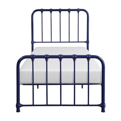 Bethany Twin Metal Platform Bed In Navy Blue - Lexicon 2 Bethany Twin Metal Platform Bed In Navy Blue - Lexicon - Image 2