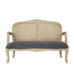 Saley French Country Wood And Cane Loveseat - Christopher Knight Home -Furniture Sale Store GUEST c075055a db6b 4bd0 8700 e66ae7acfa63