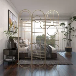 Modern Metal Room Divider Screen Gold - Olivia & May 21 Modern Metal Room Divider Screen Gold - Olivia & May -Furniture Sale Store GUEST c076c6a0 c166 451d 9ce7 7330d355ce74