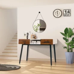 Costway 48'' Industrial Console Table With Storage Drawers Open Shelf Entryway -Furniture Sale Store GUEST c1b20037 22aa 446b b67d 86cd3b2ca3ae