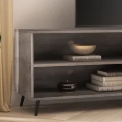 Merrick Lane Mid-Century Modern TV Stand With Adjustable Shelves And Two Drawers -Furniture Sale Store GUEST c1e80381 708e 4865 90c8 55b16b108f71