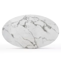 Harris 59'' Artificial Top Oval Dining Table With Pedestal Base In White-The Pop Maison 12 Harris 59'' Artificial Top Oval Dining Table With Pedestal Base In White-The Pop Maison -Furniture Sale Store GUEST c30e4056 3549 4055 80de 841636a20029