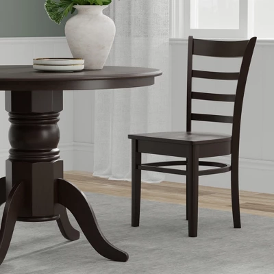 Glenwillow Home 42" Round Pedestal Dining Table + Slat Back Dining Chairs Dining Set 6 Glenwillow Home 42" Round Pedestal Dining Table + Slat Back Dining Chairs Dining Set - Image 6