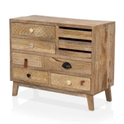 Serreno 6 Drawers Accent Cabinet Natural - Furniture Of America