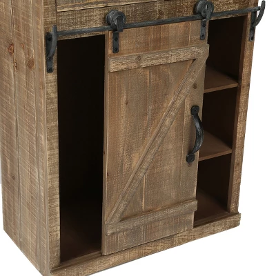 LuxenHome Rustic Wood Sliding Barn Door Storage Cabinet. 13 LuxenHome Rustic Wood Sliding Barn Door Storage Cabinet. - Image 13