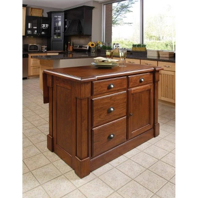 Aspen Kitchen Island Brown - Homestyles 1 Aspen Kitchen Island Brown - Homestyles