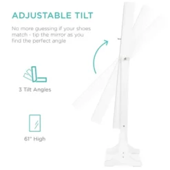 Best Choice Products 6-Tier Standing Mirror Lockable Storage Organizer Cabinet Armoire W/ LED Lights -Furniture Sale Store GUEST c44fbf2c 3258 48ab b437 99ca75271f5f