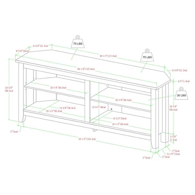 Transitional 4 Cubby Wood Open Storage Corner TV Stand For TVs Up To 65" - Saracina Home 5 Transitional 4 Cubby Wood Open Storage Corner TV Stand For TVs Up To 65" - Saracina Home - Image 5