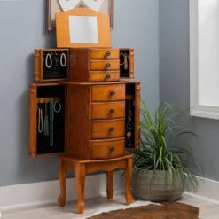Marie Jewelry Armoire Oak - Powell Company -Furniture Sale Store GUEST c532f5ae e7e5 4ed1 a9ca 97ab2914befb