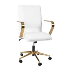 Emma And Oliver Modern Upholstered Mid-Back Home Office Chair With Arms And 5 Star Base 33 Emma And Oliver Modern Upholstered Mid-Back Home Office Chair With Arms And 5 Star Base -Furniture Sale Store GUEST c55c8695 94eb 4b49 ae79 c43c60c2f759