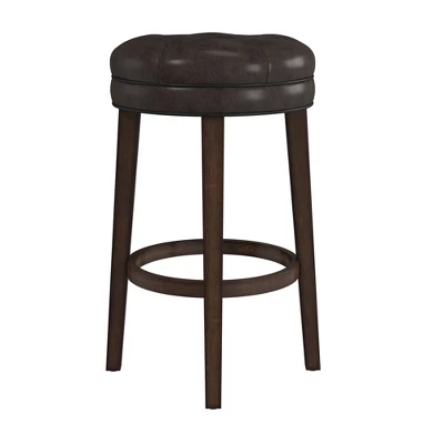 30.5" Krauss Wood Backless Swivel Barstool Charcoal Gray - Hillsdale Furniture 3 30.5" Krauss Wood Backless Swivel Barstool Charcoal Gray - Hillsdale Furniture - Image 3