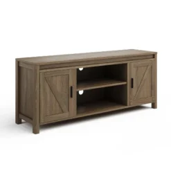 65-inch TV Stand – 2-Door Entertainment Center, Adjustable Media Console Shelves, Cable Management And Farmhouse Style By Lavish Home (Gray Woodgrain) -Furniture Sale Store GUEST c6eadbbc 71db 4aab a295 4aabd0690fef