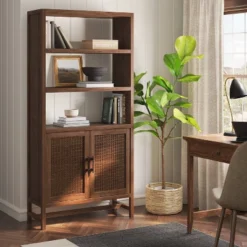 Furniture Sale Store 7 70.5" Warwick Storage Bookcase Brown - Threshold™