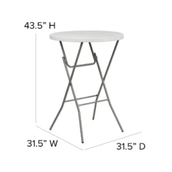 Flash Furniture 2.63-Foot Round Granite White Plastic Bar Height Folding Table -Furniture Sale Store GUEST c81ae6b5 9f33 4d89 abd4 13e348aadbcf