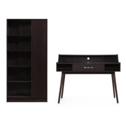 2pc Brenda Mid Century Home Office Set - Christopher Knight Home -Furniture Sale Store GUEST c85f5065 9e30 4f59 9cc8 0d582fd7fb93