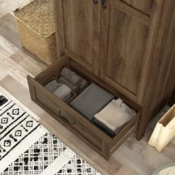 Nurembo 1 Drawer Wardrobe Closet Distressed Walnut - HOMES: Inside + Out -Furniture Sale Store GUEST c864c522 3970 4894 9cf3 ee21dd3a5ba0