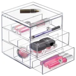 MDesign Plastic Glasses Storage Organizer Box, 3 Drawers -Furniture Sale Store GUEST c88ea9c3 65f6 4677 9599 753ef5e6f168