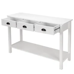 Costway 47" Console Table Hall Table Side Desk Accent Table Drawers Shelf Entryway White 14 Costway 47" Console Table Hall Table Side Desk Accent Table Drawers Shelf Entryway White -Furniture Sale Store GUEST ca0098e9 9a72 436d b1e1 d5ae05489e5e