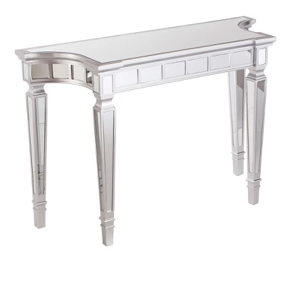 Glenrose Glam Mirrored Console Table - Matte Silver - Aiden Lane 8 Glenrose Glam Mirrored Console Table - Matte Silver - Aiden Lane - Image 8