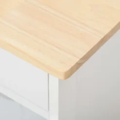 HOMCOM Bar Cart Rolling Kitchen Island On Wheels With 9-Bottle Wine Rack, Small Kitchen Cart Kitchen Storage Cabinets, Wooden Countertop, White -Furniture Sale Store GUEST cad84e37 574c 43b4 9b10 cd16953c5070