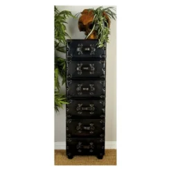 Wood 6 Drawer Chest Dark Java - Olivia & May -Furniture Sale Store GUEST caf58533 e401 4097 9b80 b53523668cae