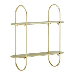 20" 2 Tier Warm Metal Hanging Bracket Wall Mounted Shelf Gold - Danya B. -Furniture Sale Store GUEST cb117fb0 0a88 446e b5f9 e0329caf2e0f
