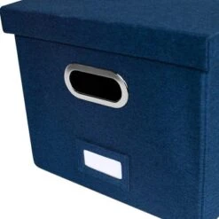BirdRock Home 1-Pack Collapsible File Storage Organizer With Lid - Navy 10 BirdRock Home 1-Pack Collapsible File Storage Organizer With Lid - Navy -Furniture Sale Store GUEST cb2a017a 538a 4a09 986f 3101a61e746a