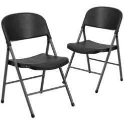 Flash Furniture 2 Pack HERCULES Series 330 Lb. Capacity Plastic Folding Chair With Charcoal Frame -Furniture Sale Store GUEST cb3740aa 75bd 4672 9199 198bb5a32fdf