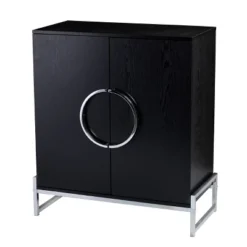 Henstinger Double Door Bar Cabinet Black/Chrome - Aiden Lane 13 Henstinger Double Door Bar Cabinet Black/Chrome - Aiden Lane -Furniture Sale Store GUEST cbf9290d 32c1 44d3 829b 5ffd90a047f9