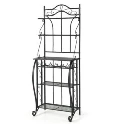 Costway 5-Tier Metal Kitchen Bakers Rack Microwave Storage Rack Oven Stand With Wine Organizer 17 Costway 5-Tier Metal Kitchen Bakers Rack Microwave Storage Rack Oven Stand With Wine Organizer -Furniture Sale Store GUEST cc8f5985 9214 4d28 9d70 3ed83bad7fb7