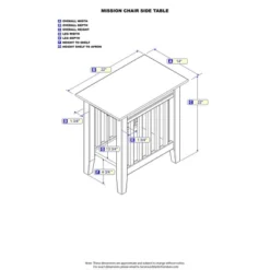 Mission Chair Side Table Walnut - AFI -Furniture Sale Store GUEST cc9ff87a 9ea9 404b 93b3 390fc9c0af4c
